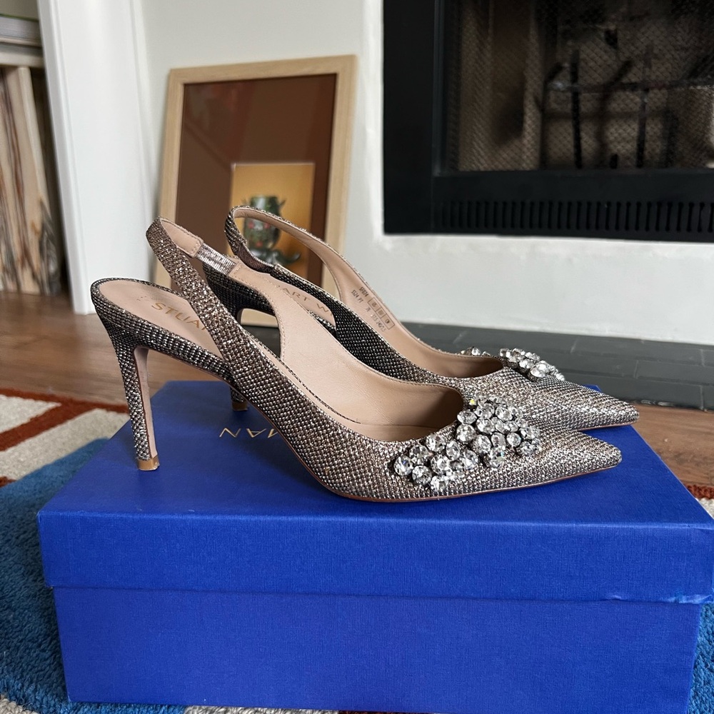 Stuart Weitzman Crystal Fleur 85 Pumps